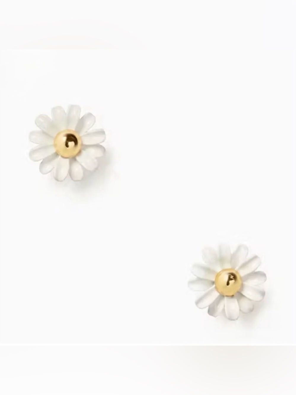 KATE SPADE ♠️ New York 🌼DAZZLING DAISIE🌼 WHITE STUD EARRINGS 🌟NWT🌟